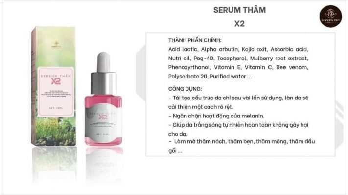 Serum khử thâm x2 huyền phi Serum khử thâm x2 huyền phi
